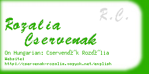 rozalia cservenak business card